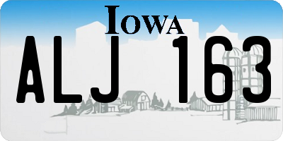 IA license plate ALJ163