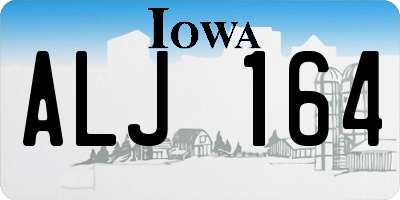 IA license plate ALJ164