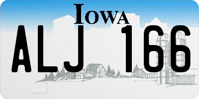 IA license plate ALJ166