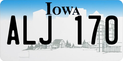 IA license plate ALJ170