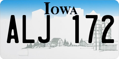 IA license plate ALJ172