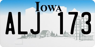 IA license plate ALJ173