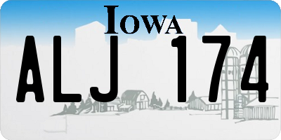IA license plate ALJ174