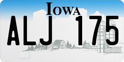 IA license plate ALJ175