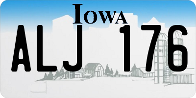 IA license plate ALJ176