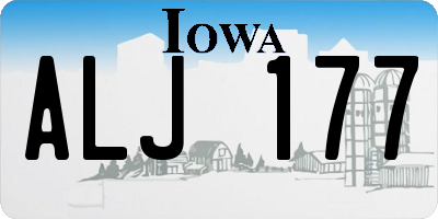IA license plate ALJ177