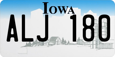 IA license plate ALJ180