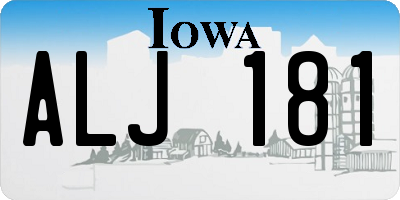 IA license plate ALJ181