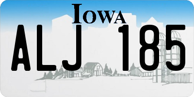 IA license plate ALJ185