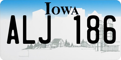 IA license plate ALJ186