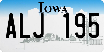 IA license plate ALJ195