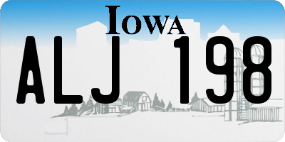 IA license plate ALJ198