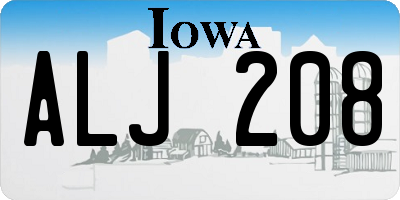 IA license plate ALJ208