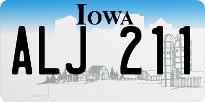 IA license plate ALJ211