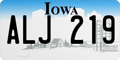 IA license plate ALJ219