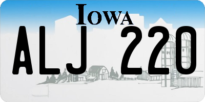IA license plate ALJ220