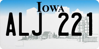 IA license plate ALJ221