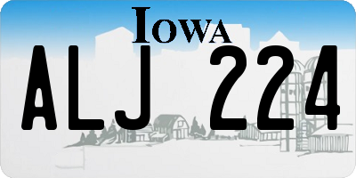 IA license plate ALJ224