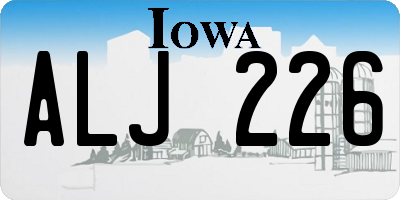 IA license plate ALJ226