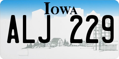 IA license plate ALJ229