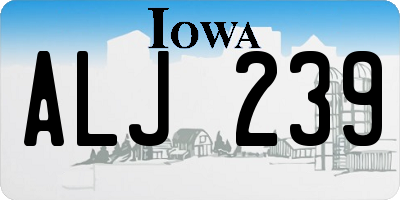 IA license plate ALJ239