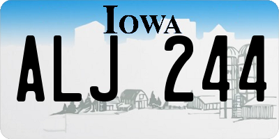 IA license plate ALJ244