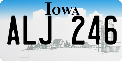 IA license plate ALJ246