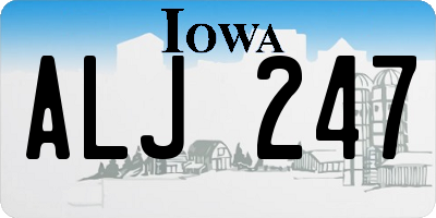 IA license plate ALJ247