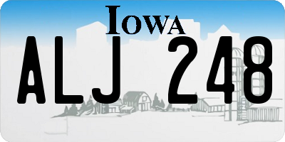 IA license plate ALJ248