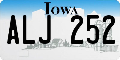 IA license plate ALJ252