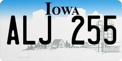 IA license plate ALJ255