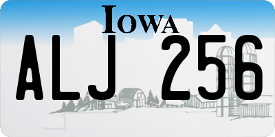 IA license plate ALJ256