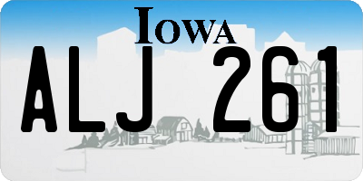 IA license plate ALJ261