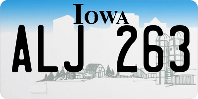 IA license plate ALJ263