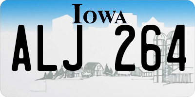 IA license plate ALJ264