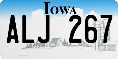 IA license plate ALJ267