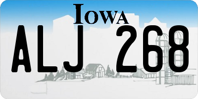 IA license plate ALJ268