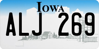 IA license plate ALJ269