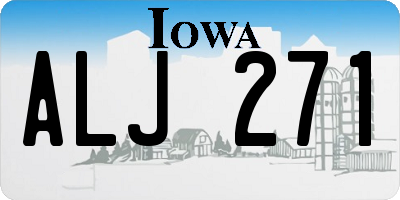 IA license plate ALJ271