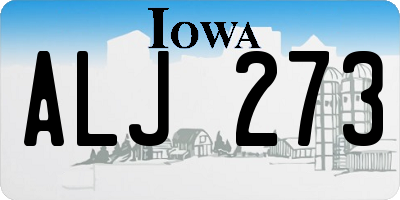 IA license plate ALJ273