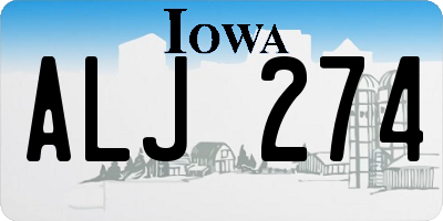 IA license plate ALJ274