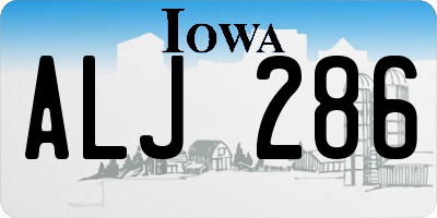 IA license plate ALJ286