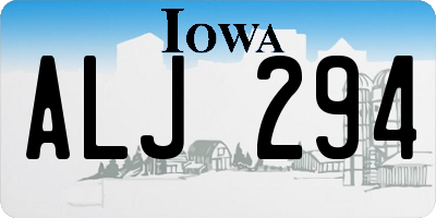 IA license plate ALJ294