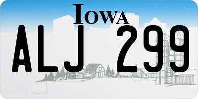 IA license plate ALJ299