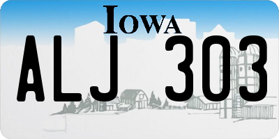 IA license plate ALJ303