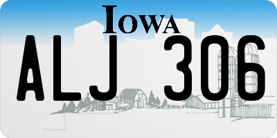 IA license plate ALJ306