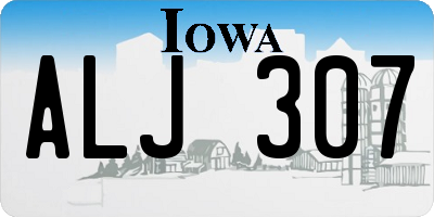 IA license plate ALJ307