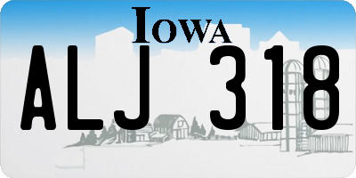IA license plate ALJ318