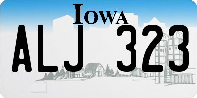 IA license plate ALJ323