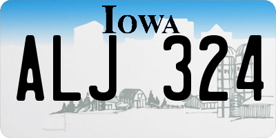 IA license plate ALJ324